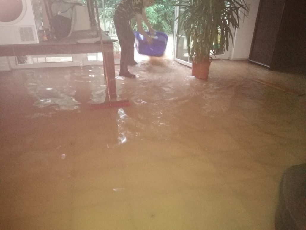 Überschwemmung in Leverkusen am 14.7.2021